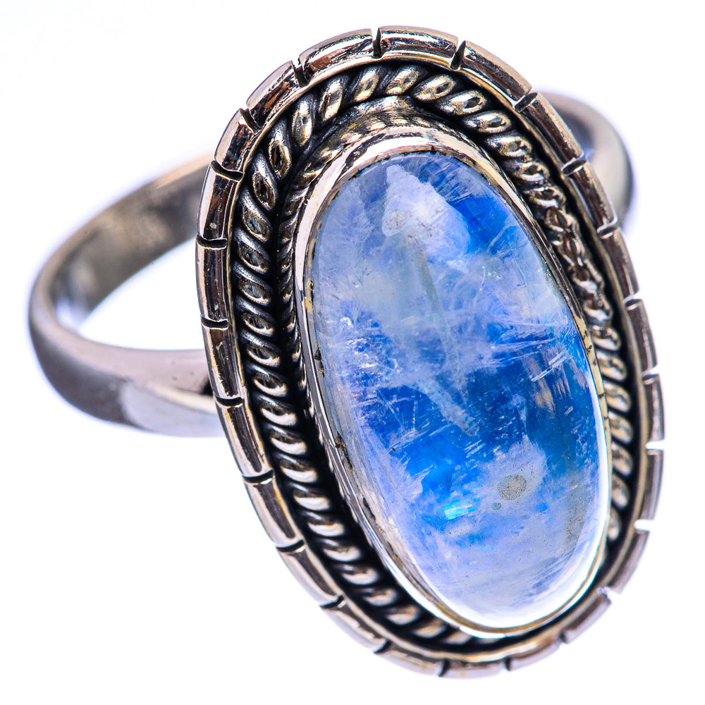 Rainbow Moonstone Ring Size 9.75 (925 Sterling Silver) R142802