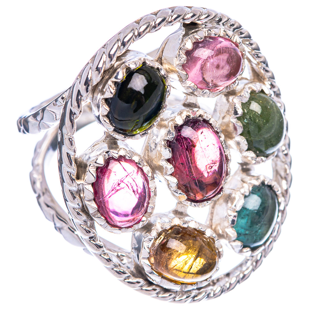 Signature Natural Tourmaline Ring Size 6.75 (925 Sterling Silver) R1787