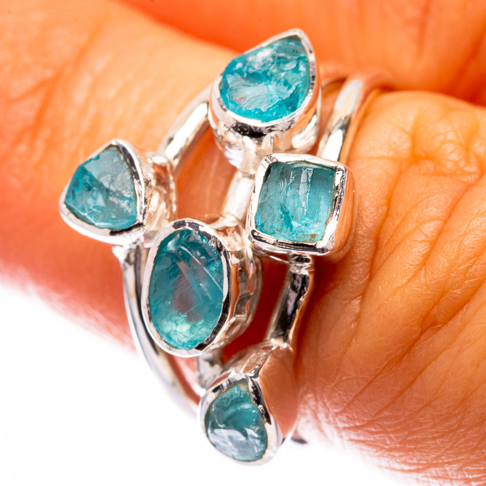 Premium Raw Blue Fluorite Ring Size 6 (925 Sterling Silver) R141812