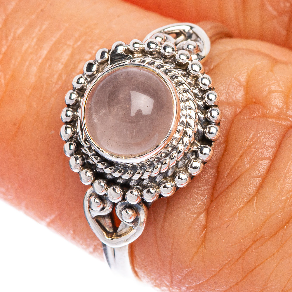 Rose Quartz Dainty Ring Size 6 (925 Sterling Silver) R147281
