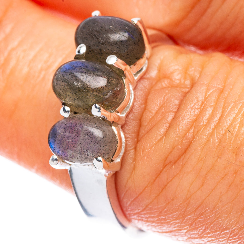 Labradorite Dainty Ring Size 7.75 (925 Sterling Silver) R5184