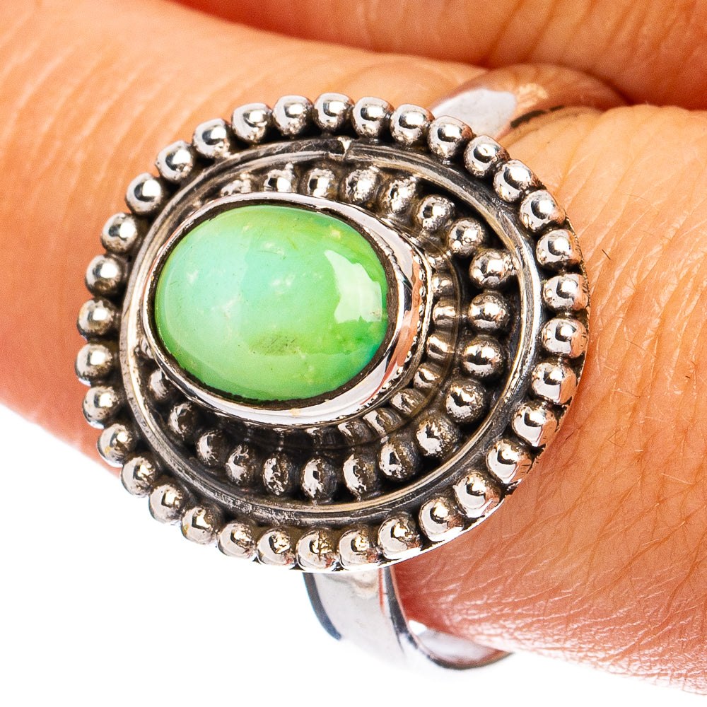 Rare Sonoran Gold Turquoise Ring Size 8.5 (925 Sterling Silver) R8589