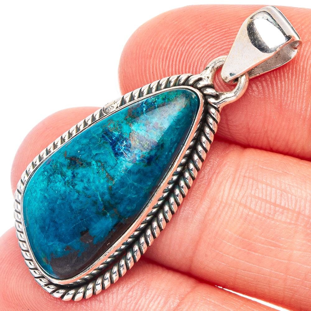 Shattuckite Pendant 1 1/2" (925 Sterling Silver) P44851