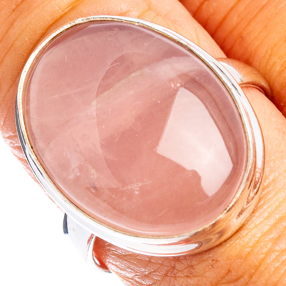 Rose Quartz Ring Size 9.5 (.925 Sterling Silver)