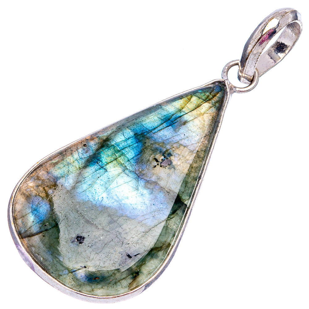 Labradorite Pendant 1 3/4" (Silver Plated)