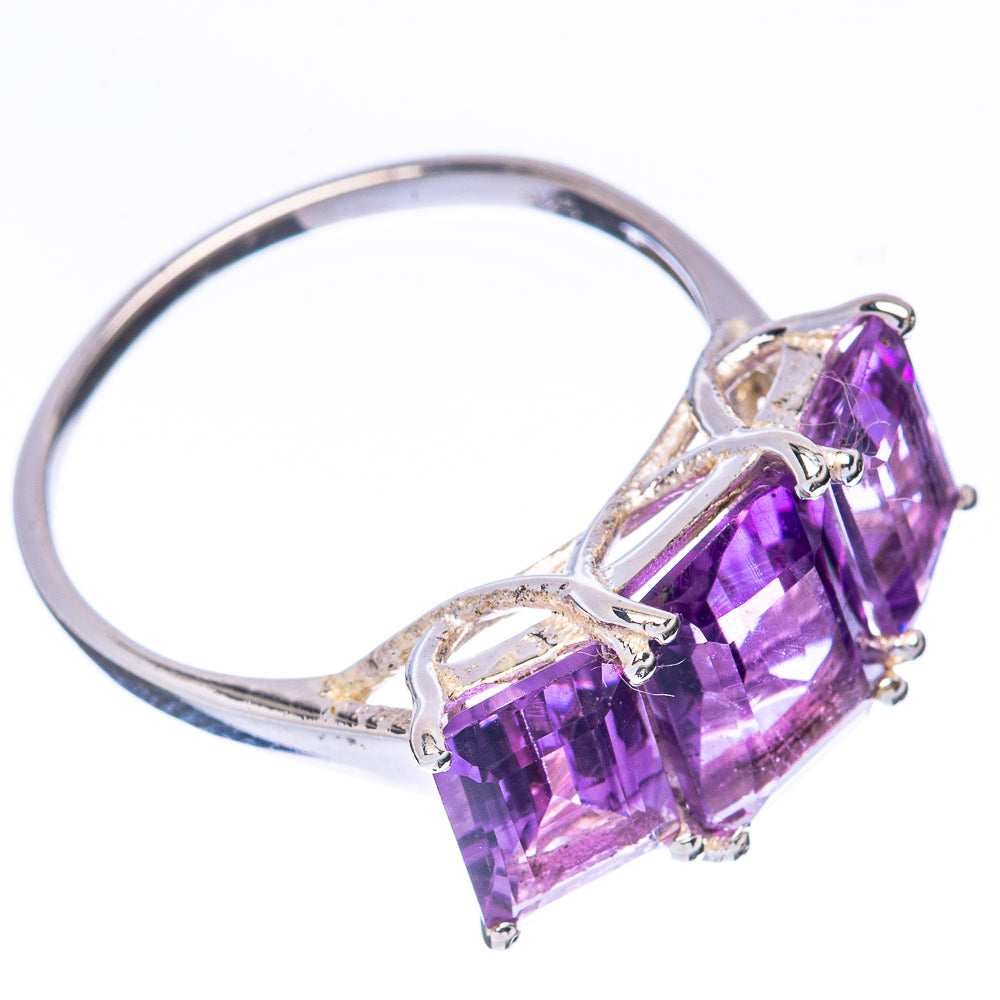 Value Faceted Amethyst Ring Size 8.75 (925 Sterling Silver) R3123