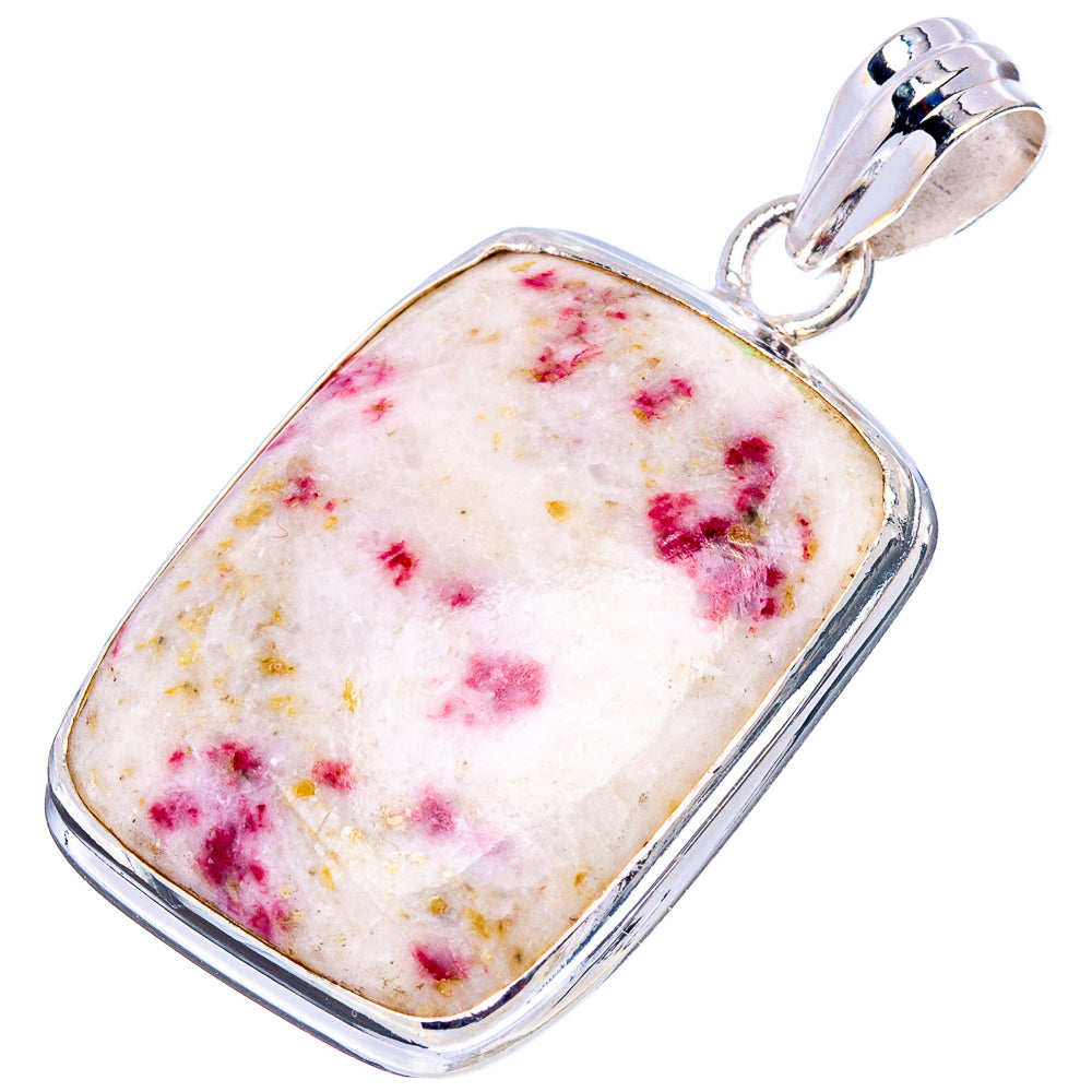 Cinnabar Pendant 1 5/8" (.925 Sterling Silver)
