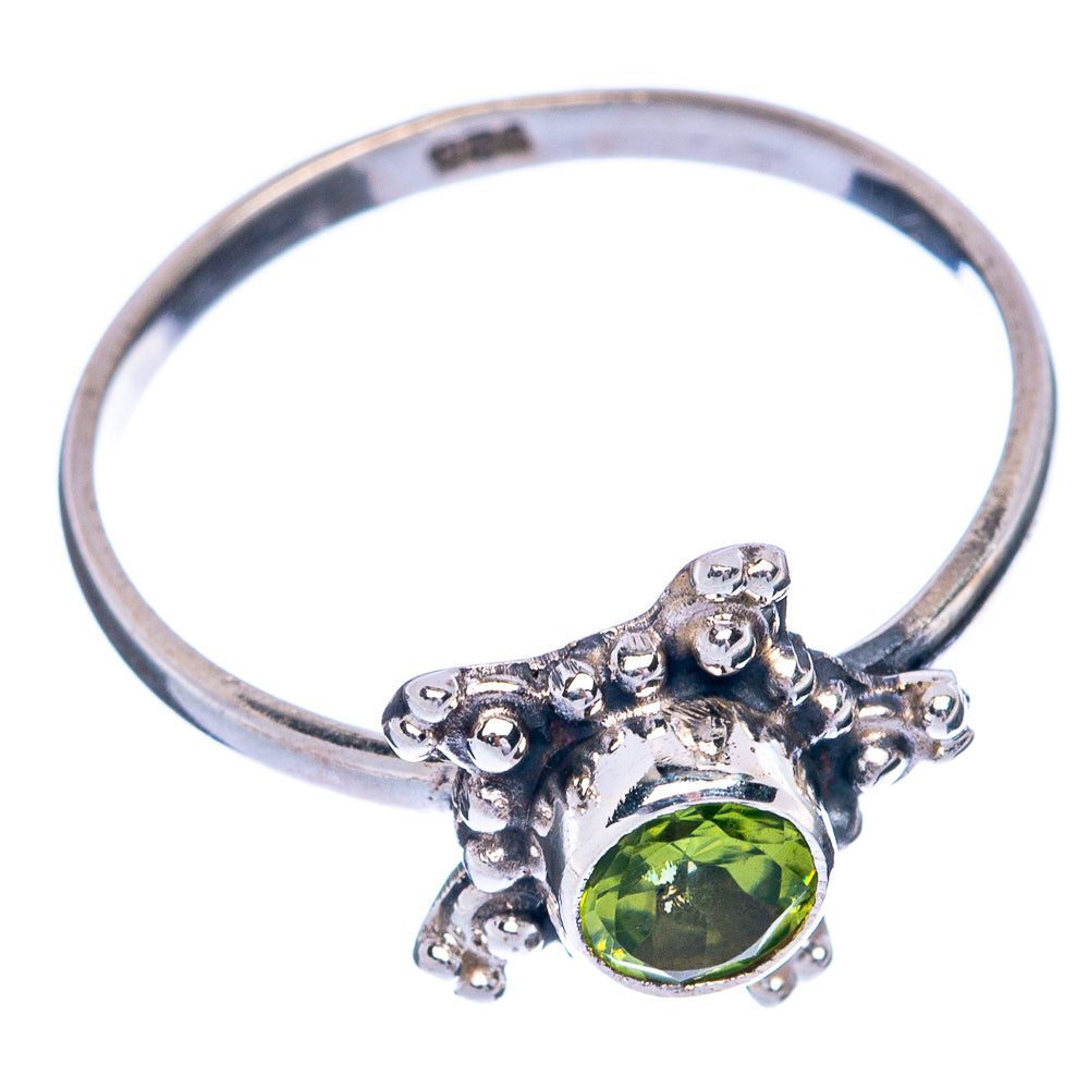 Peridot Dainty Ring Size 7.75 (925 Sterling Silver) R145425