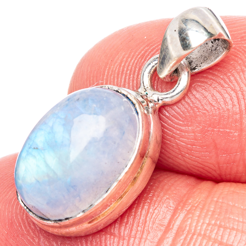 Rainbow Moonstone Pendant 1" (925 Sterling Silver) P42387