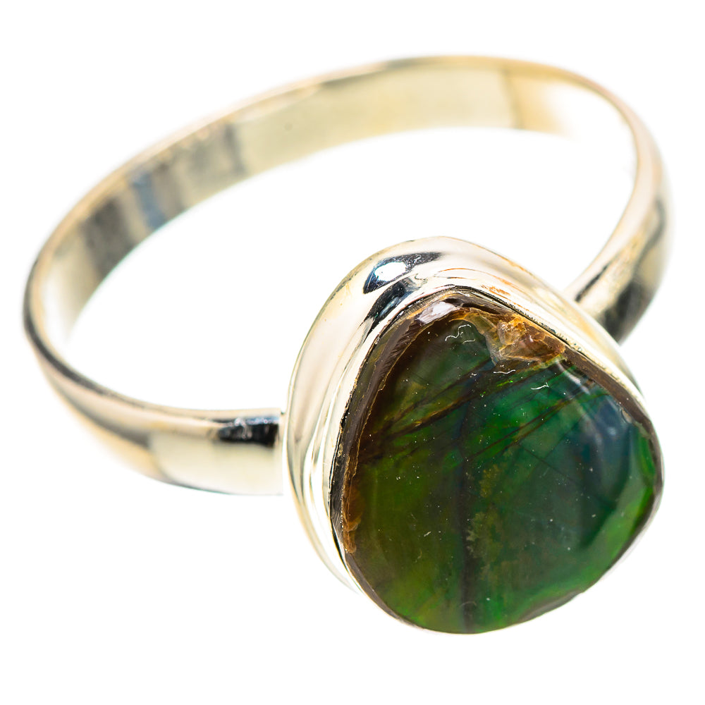 Canadian Ammolite 925 Sterling Silver Ring Size 10.75 (925 Sterling Silver) RING139423