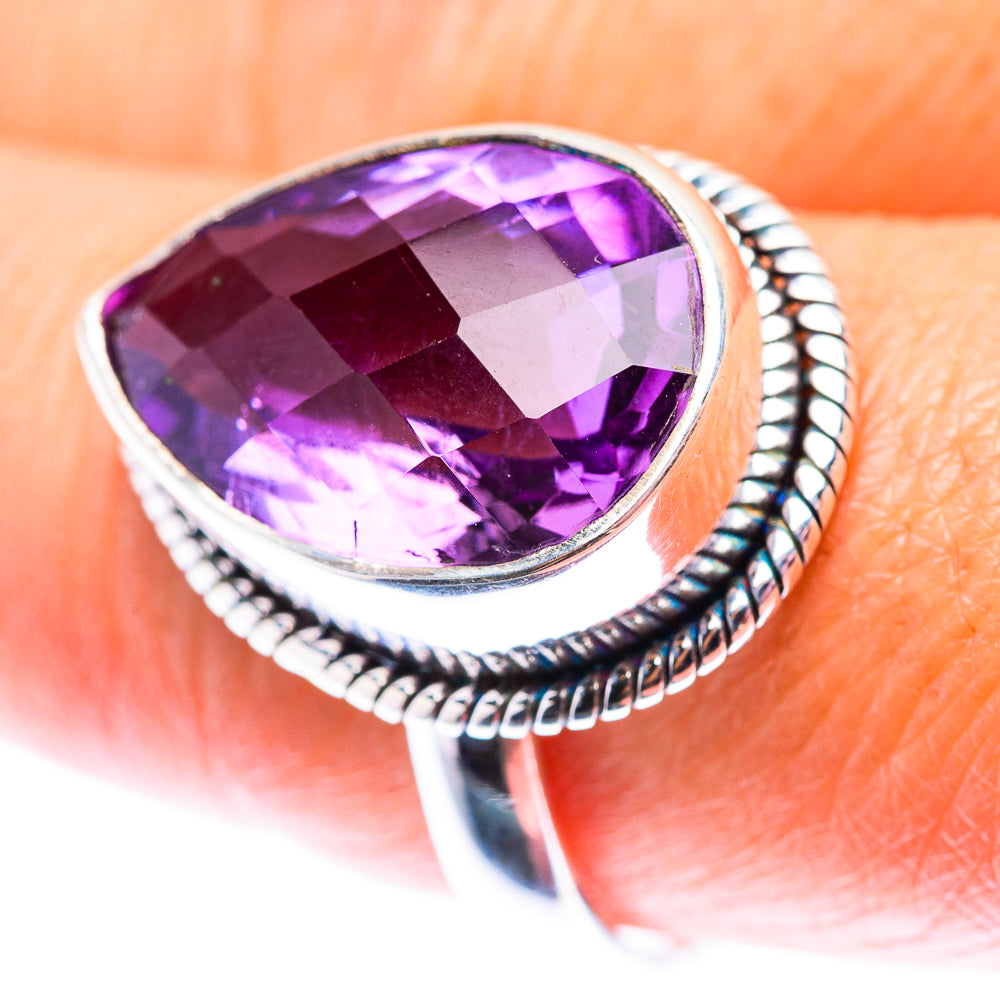 Faceted Amethyst Ring Size 9 (925 Sterling Silver) RING140160