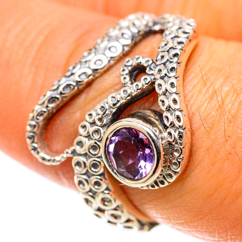 Faceted Amethyst Ring Size 8 (925 Sterling Silver) RING138491