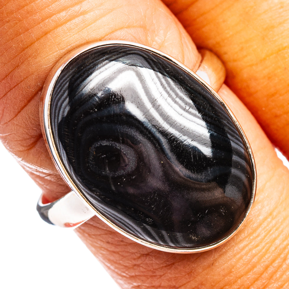 Psilomelane Ring Size 8.75 (.925 Sterling Silver)