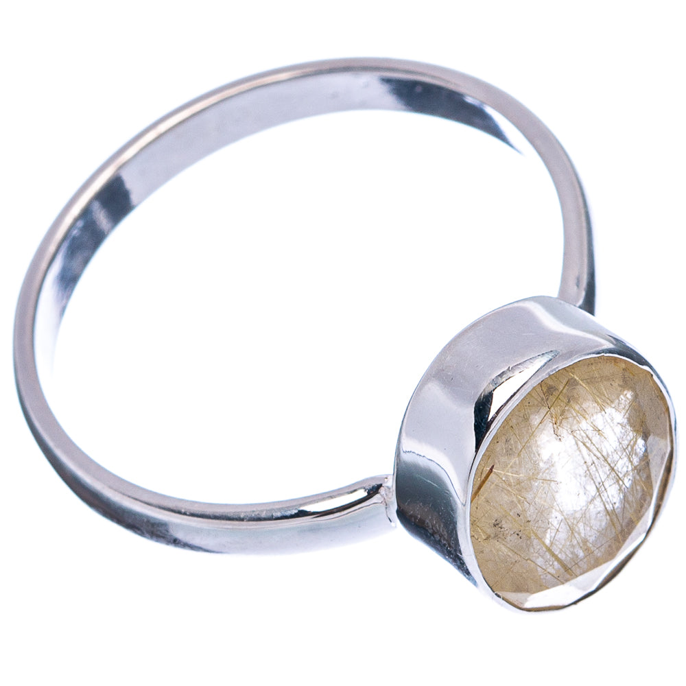 Rutilated Quartz Ring Size 8.75 (.925 Sterling Silver)