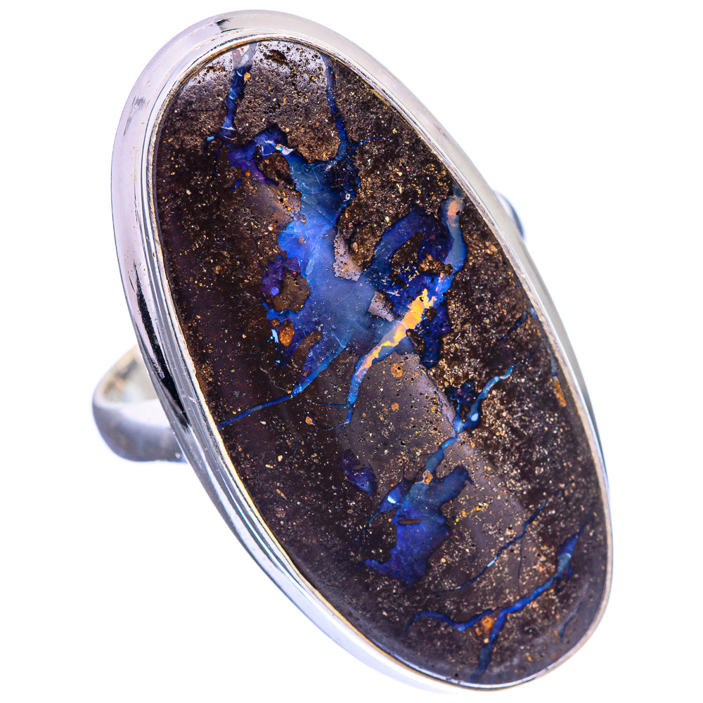 Large Boulder Opal Ring Size 10.5 (925 Sterling Silver) R143172