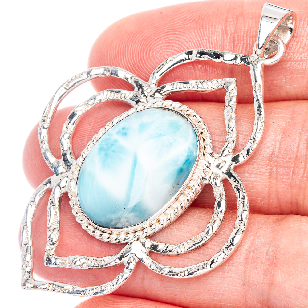 Signature Larimar Pendant 2 3/8" (925 Sterling Silver) P41171