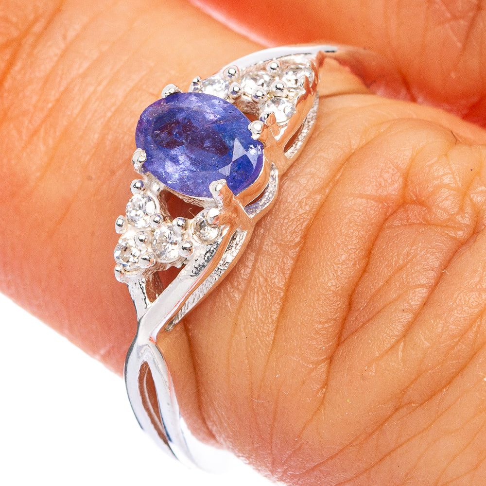 Rare Faceted Tanzanite Ring Size 5.75 (925 Sterling Silver) R145559