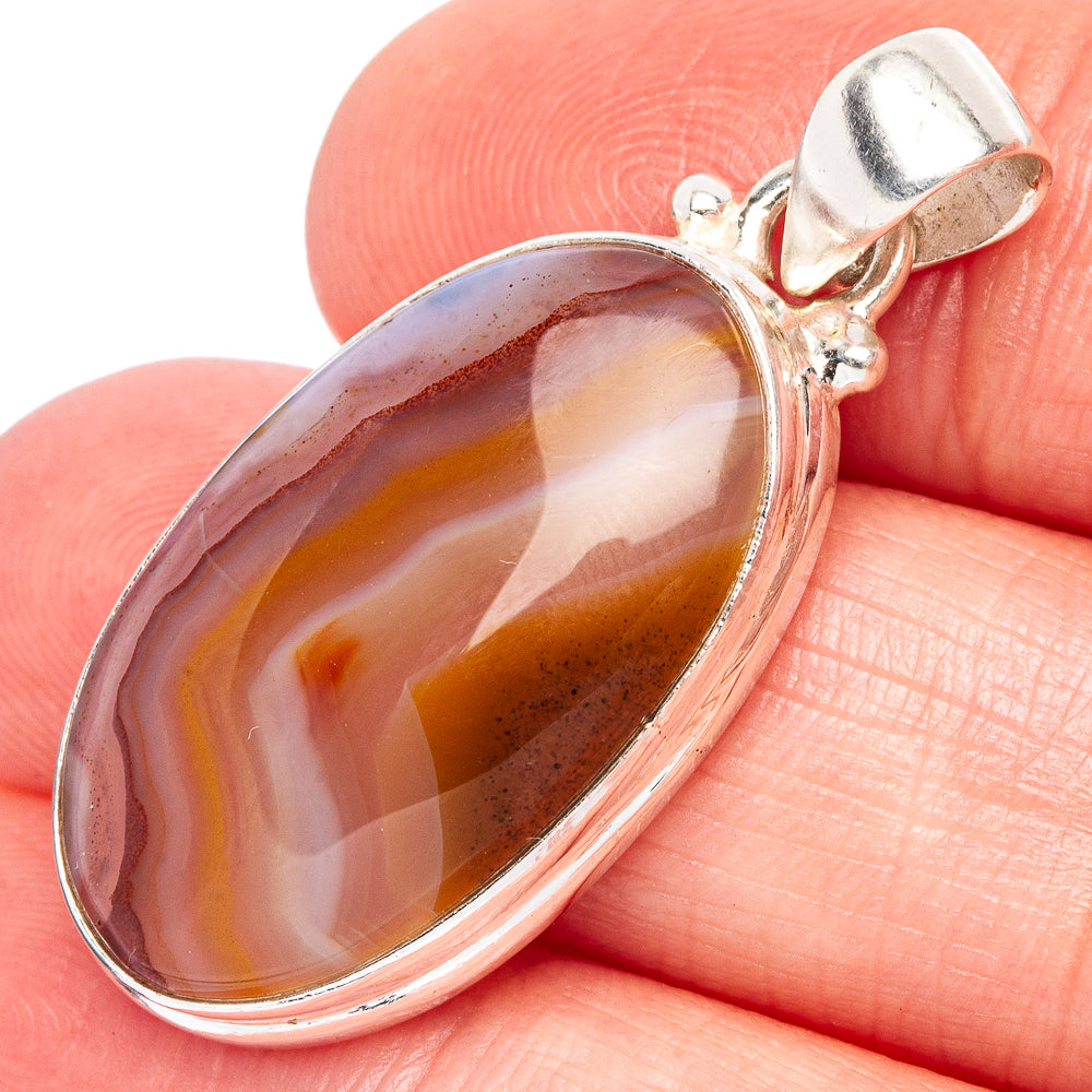 Botswana Agate Pendant 1 3/8" (925 Sterling Silver) P44045