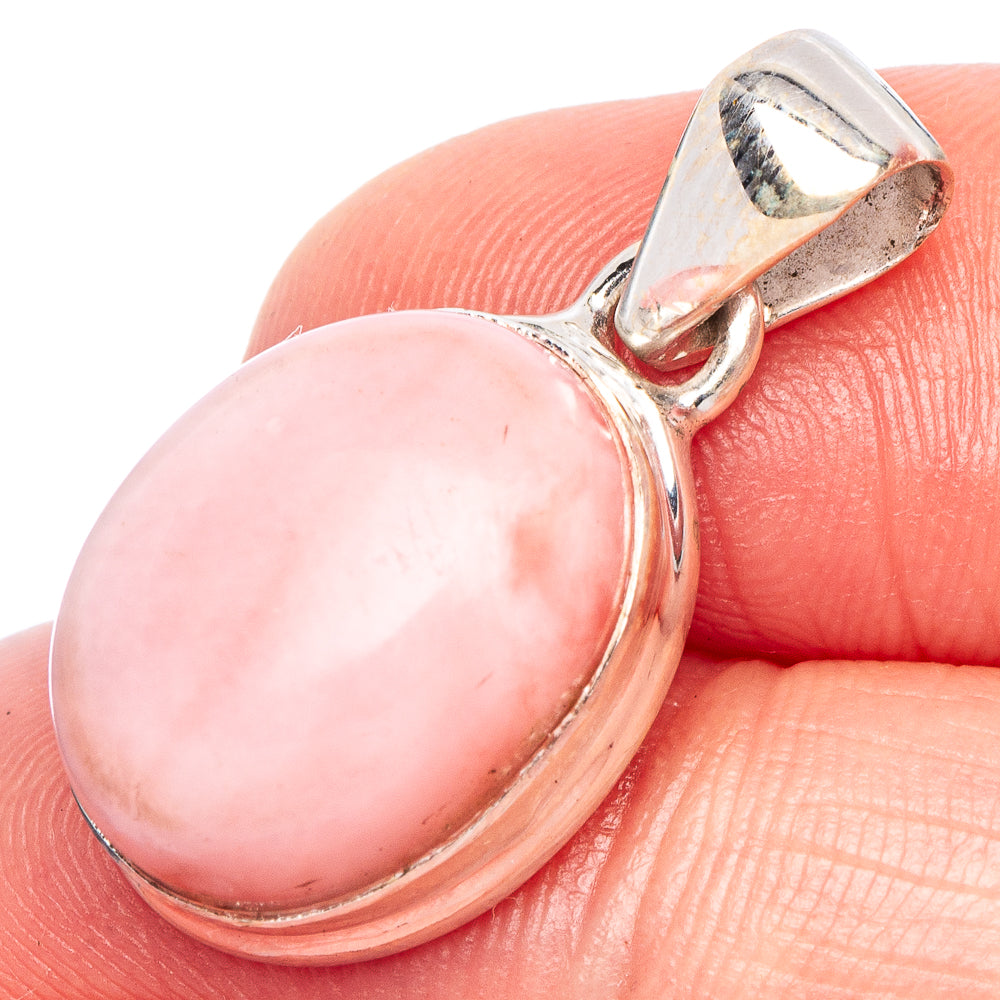 Pink Opal Pendant 1 1/8" (925 Sterling Silver) P44279