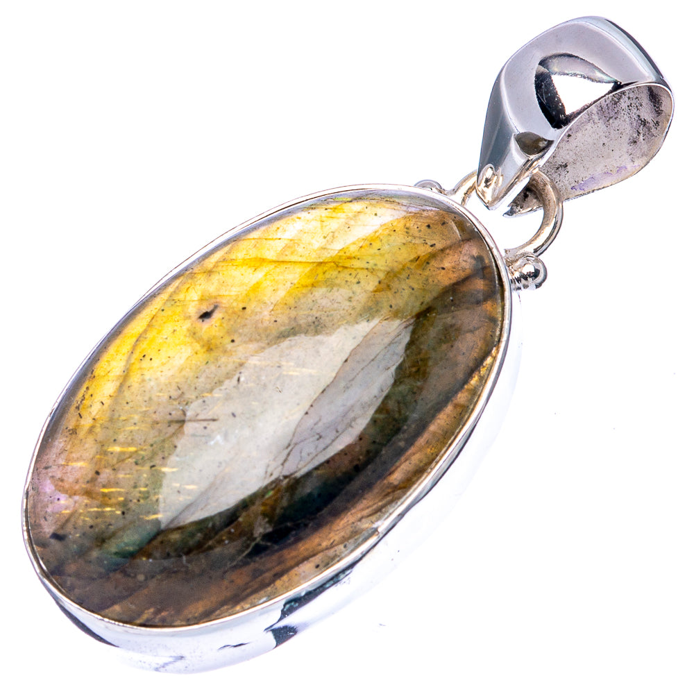 Labradorite Pendant 1 5/8" (925 Sterling Silver) P43192