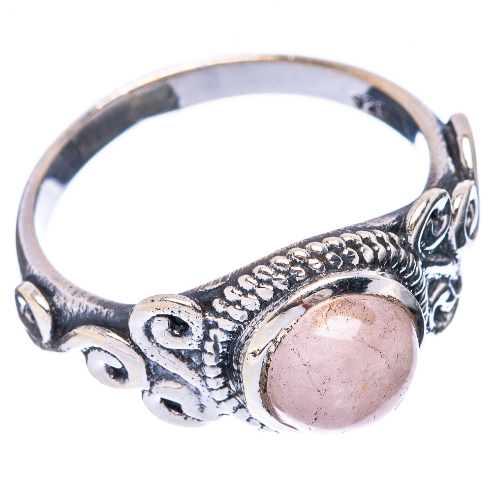 Rose Quartz Dainty Ring Size 6.5 (925 Sterling Silver) R5879