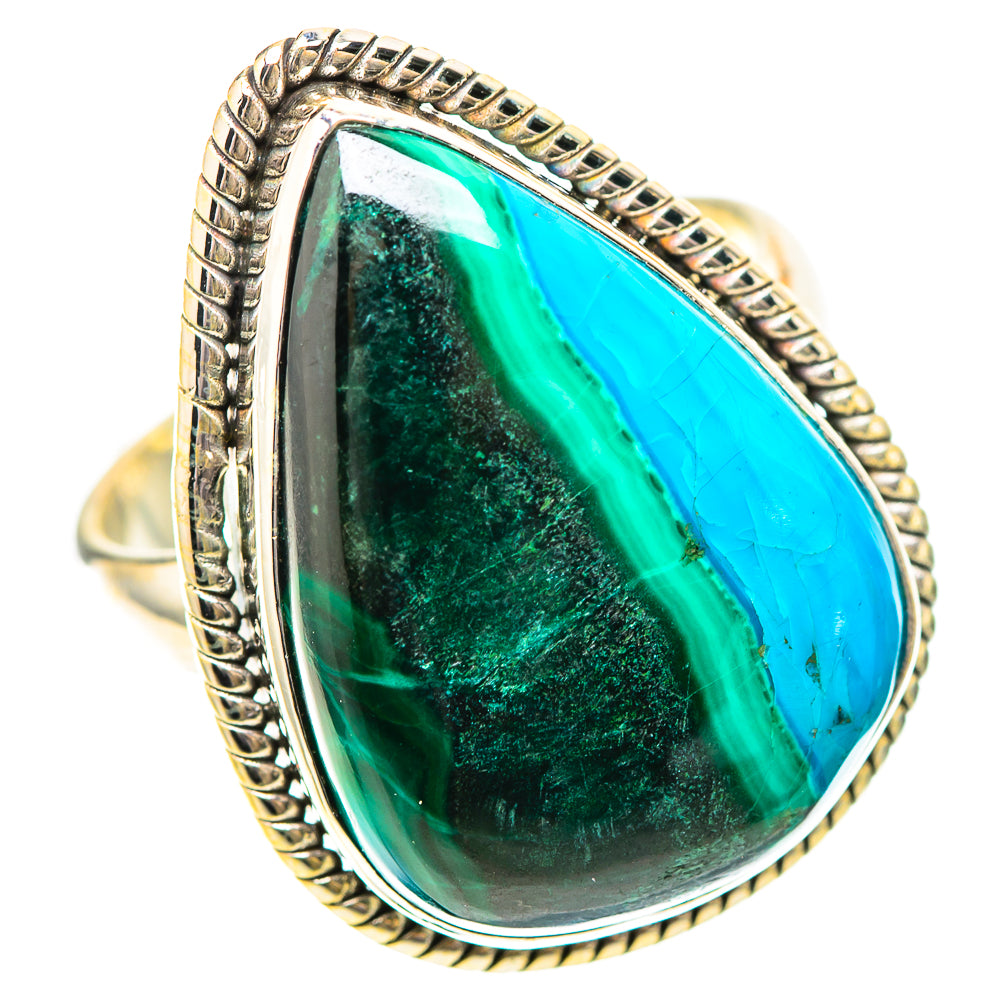 Malachite In Chrysocolla Ring Size 7 (925 Sterling Silver) RING139069