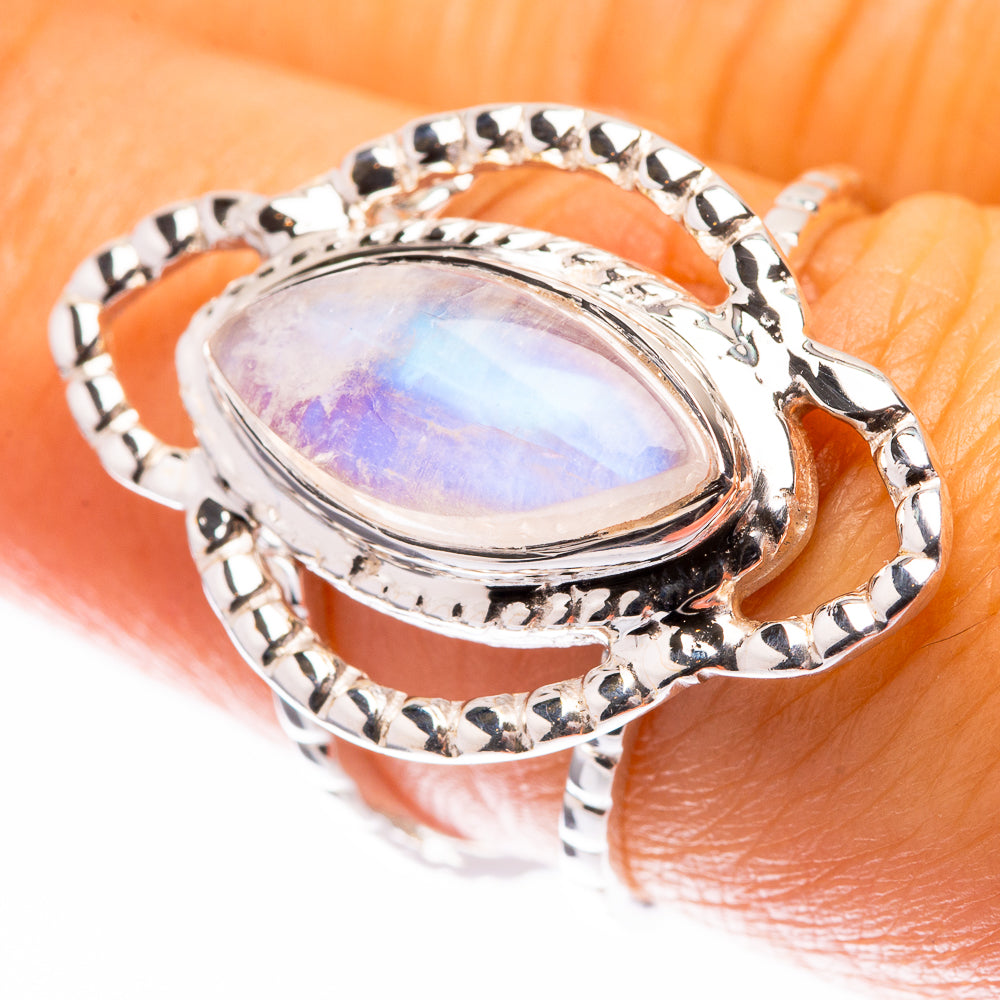 Premium Rainbow Moonstone Ring Size 7 (925 Sterling Silver) R141872