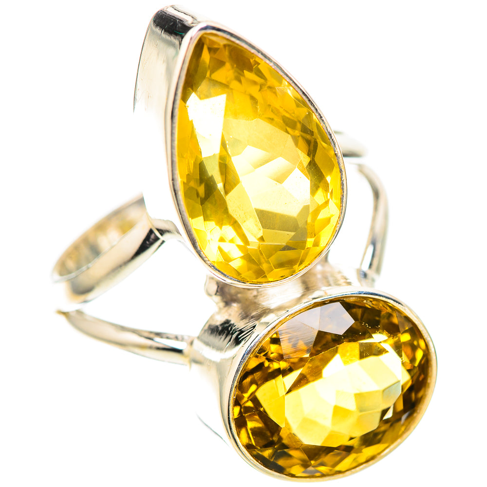 Large Faceted Citrine Ring Size 9.75 (925 Sterling Silver) RING139085