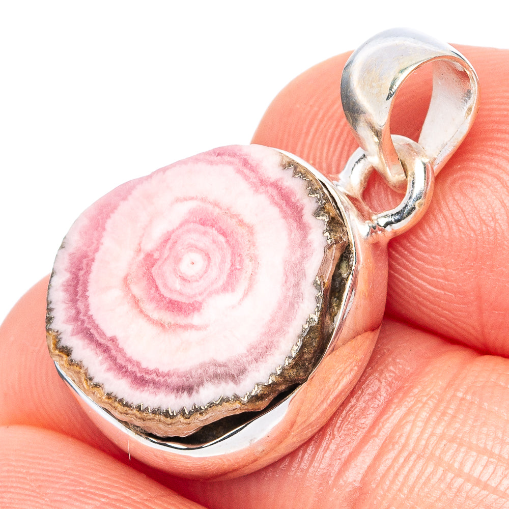 Rare Rhodochrosite Stalactite Pendant 1 1/8" (925 Sterling Silver) P42945