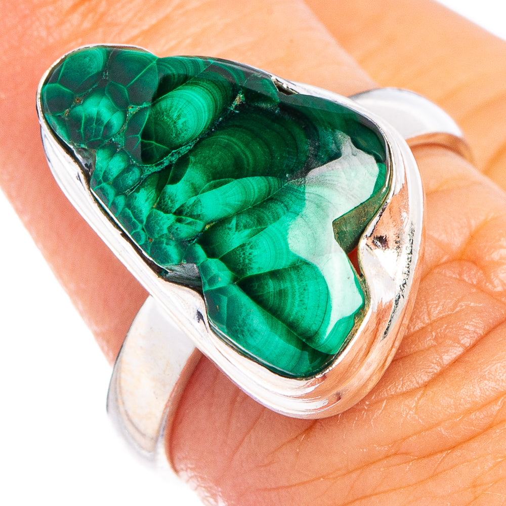 Rare Malachite Ring Size 7 (.925 Sterling Silver)
