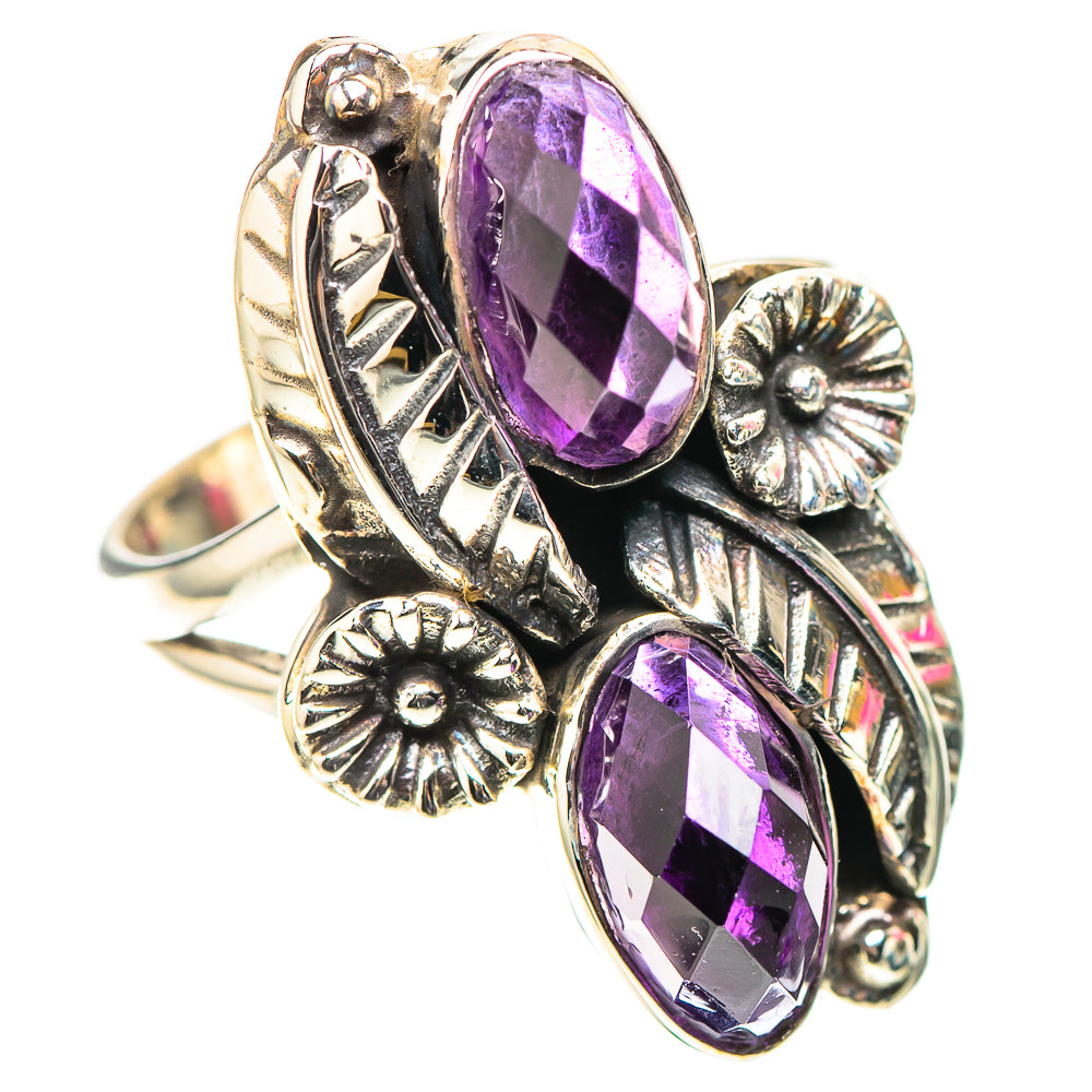 Faceted Amethyst Ring Size 8 (925 Sterling Silver) RING138464