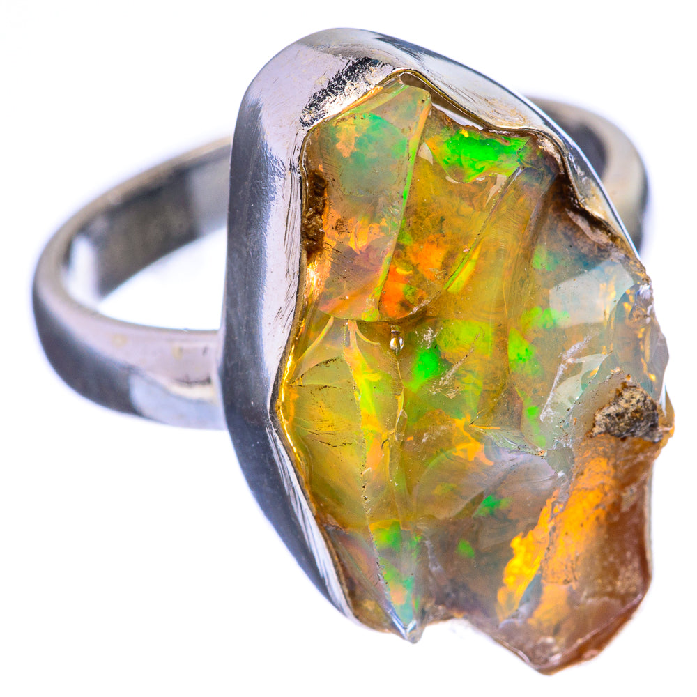 Raw Ethiopian Opal Ring Size 7.25 (925 Sterling Silver) R142863