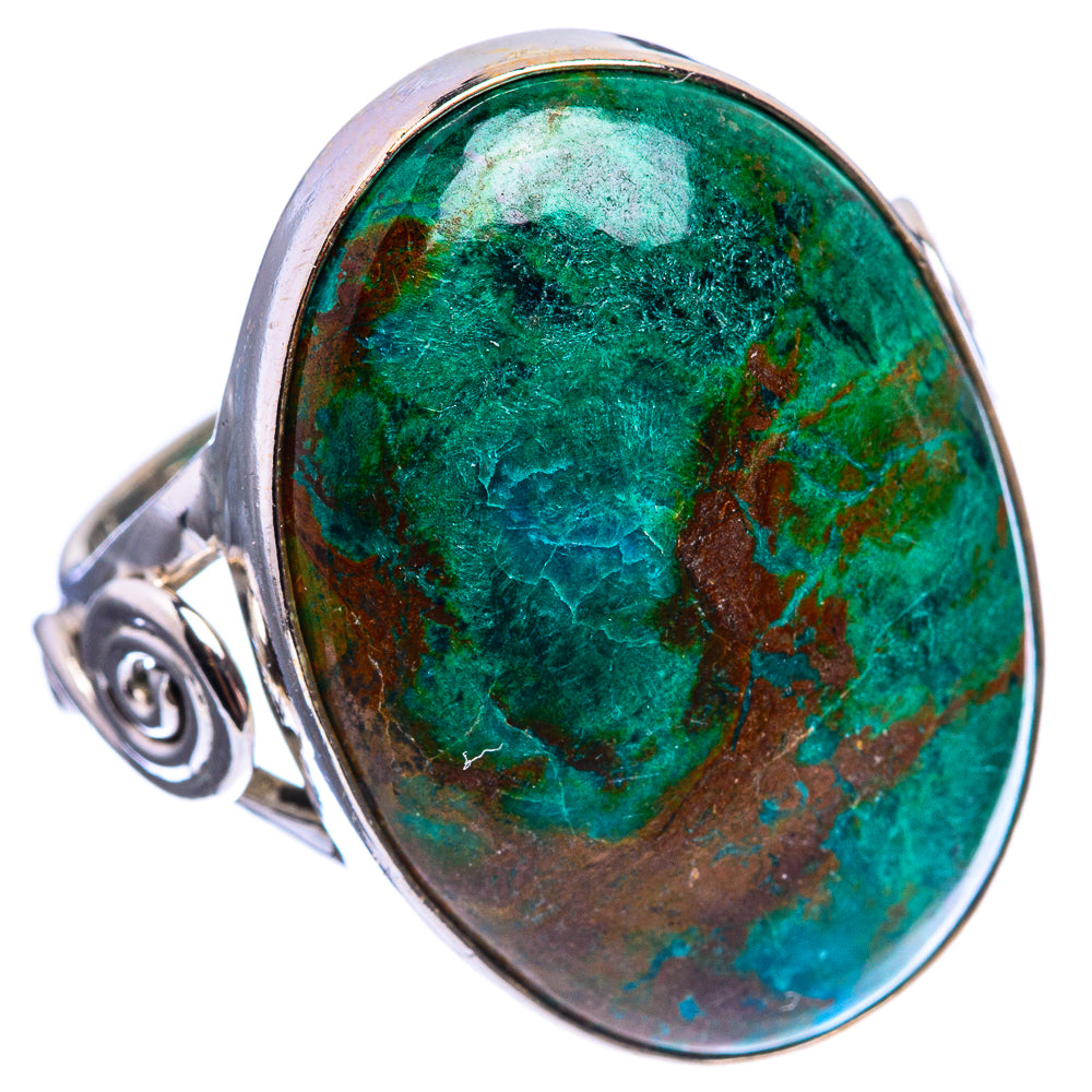 Large Chrysocolla Ring Size 8.5 (925 Sterling Silver) R143009