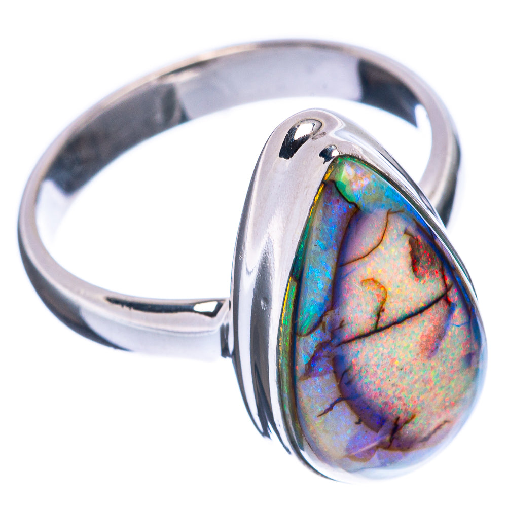 Rare Sterling Opal Ring Size 7.25 (925 Sterling Silver) R3041