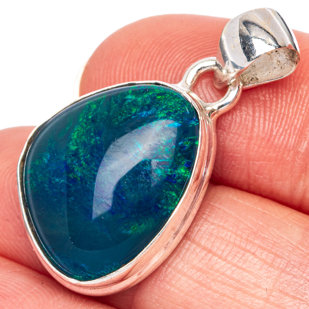 Rare Triplet Opal Pendant 1 1/4" (925 Sterling Silver) P41368