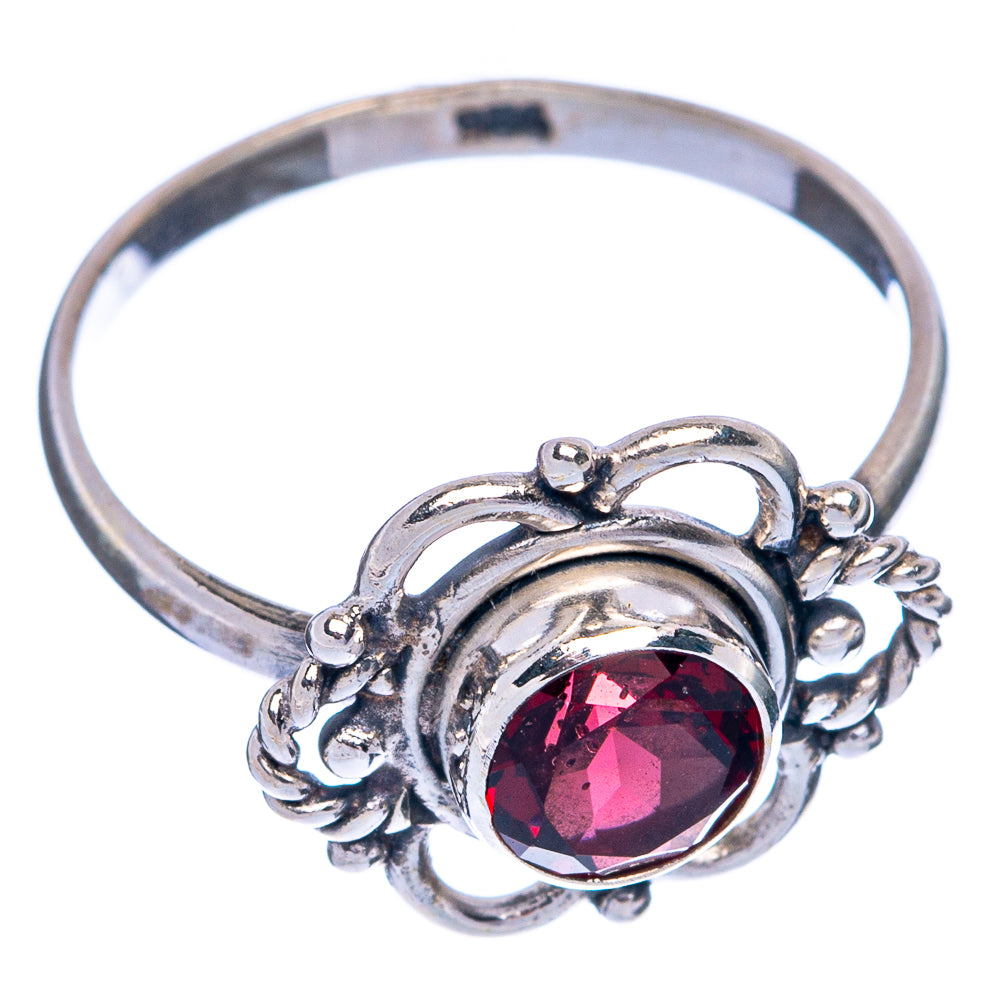 Garnet Dainty Ring Size 6.75 (925 Sterling Silver) R145354