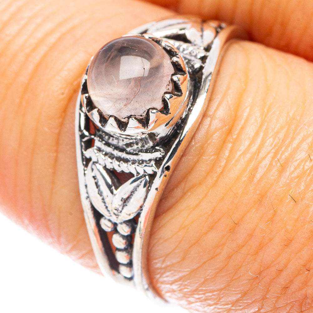Rose Quartz Dainty Ring Size 7.75 (925 Sterling Silver) R5926