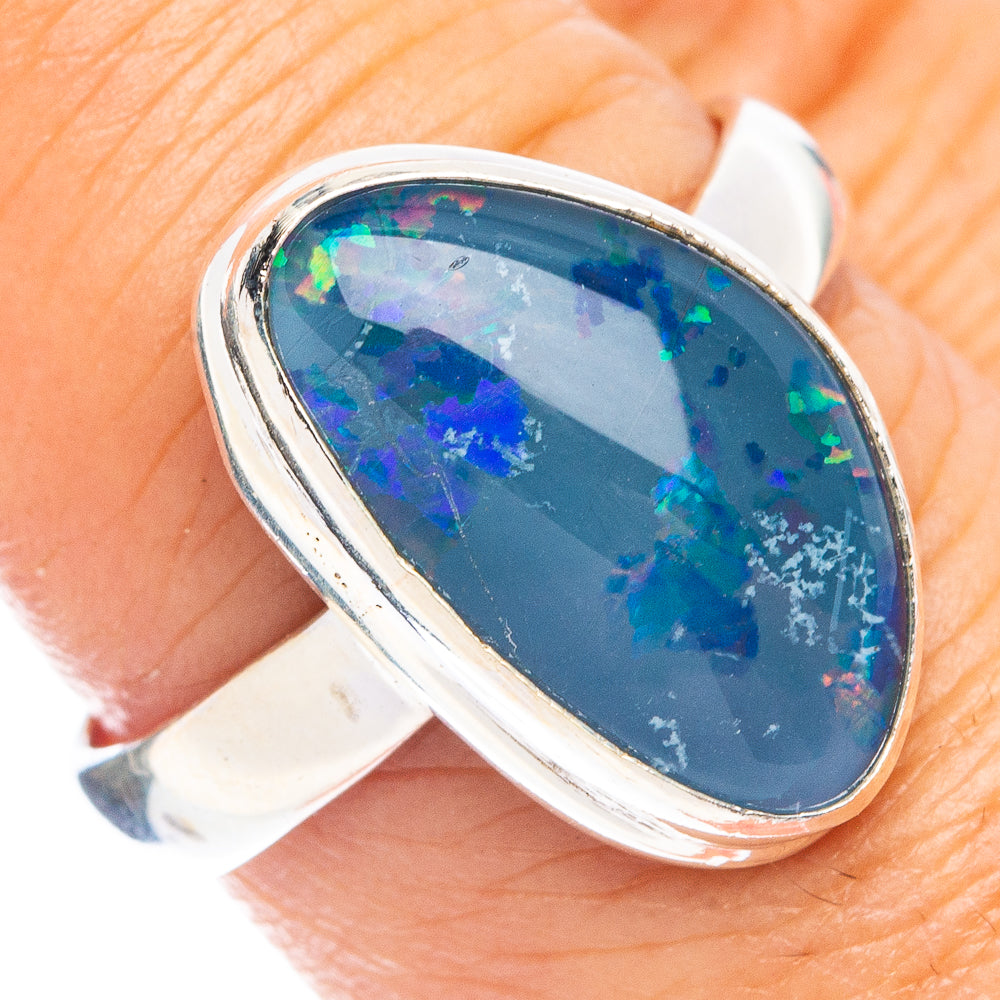 Rare Triplet Opal Ring Size 8 (925 Sterling Silver) R7824