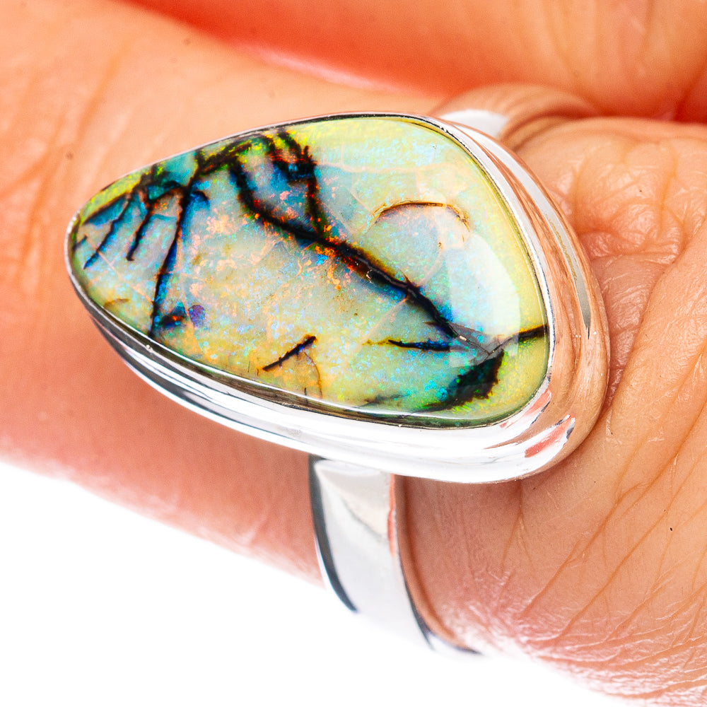 Rare Sterling Opal Ring Size 6.25 (925 Sterling Silver) R2834