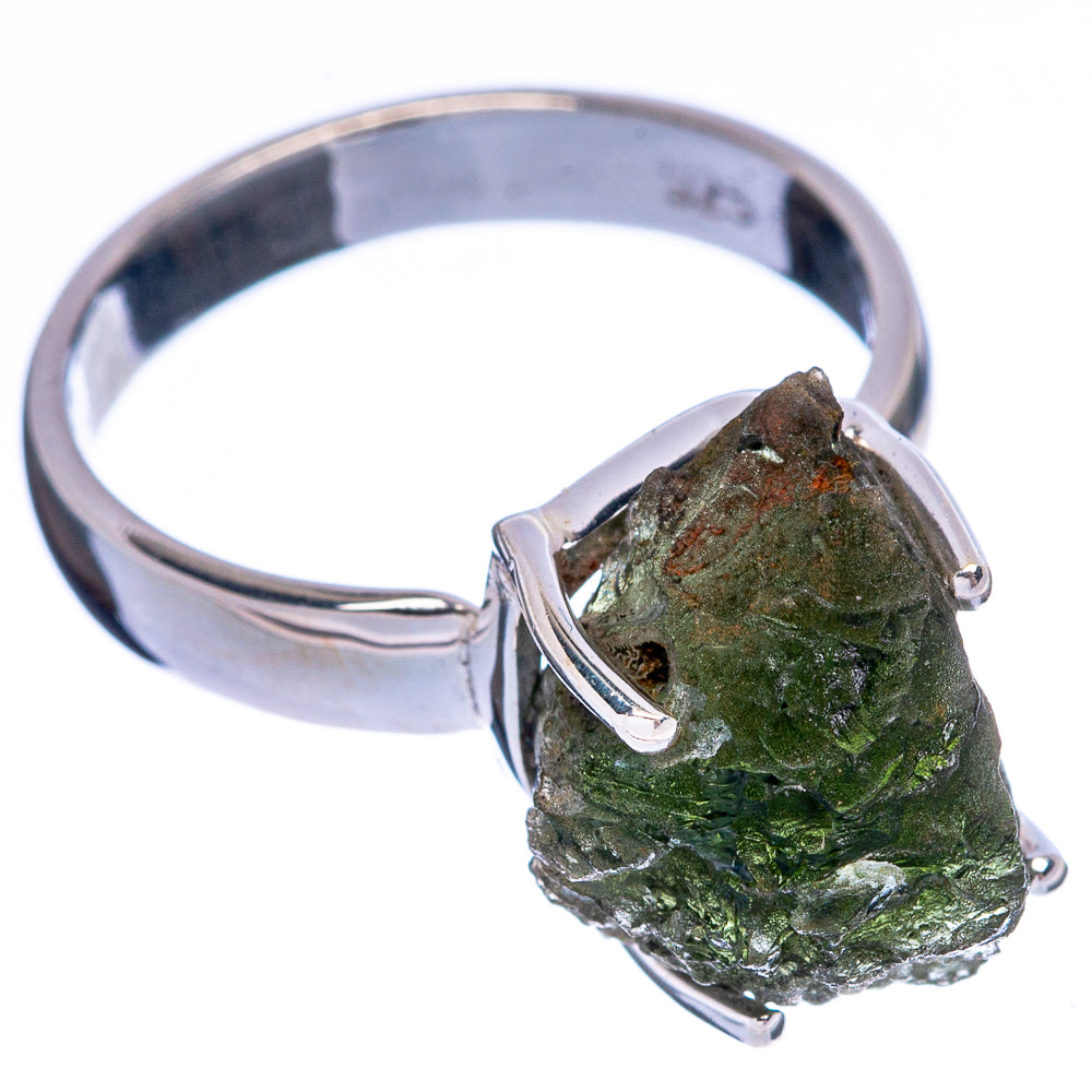 Rare Czech Moldavite Ring Size 7 (925 Sterling Silver) R146724
