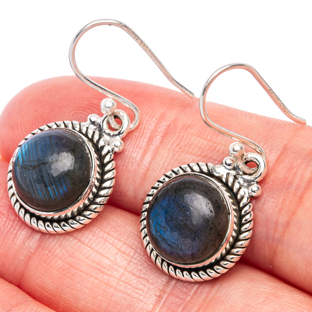 Labradorite Earrings 1 1/8" (925 Sterling Silver) E433347