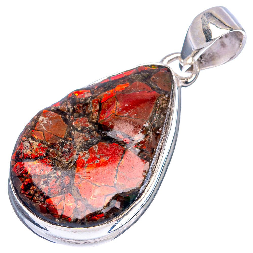 Rare Ammolite Pendant 1 3/8" (925 Sterling Silver) P43463