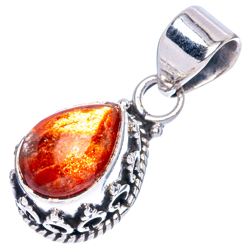 Sunstone Pendants 7/8" (925 Sterling Silver) P42324