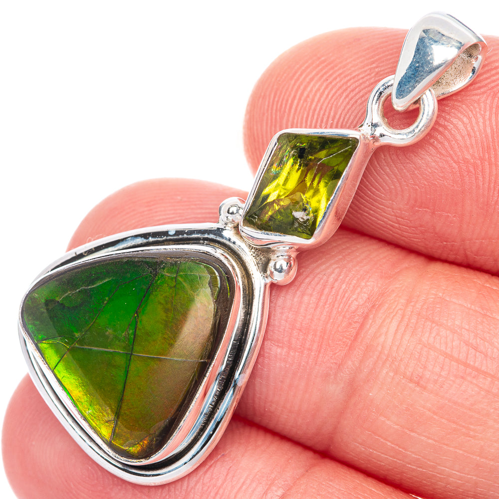 Canadian Ammolite Pendant 1 1/2" (925 Sterling Silver) PD39860