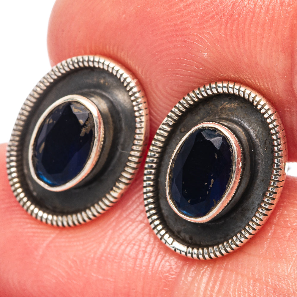 Black Onyx Dainty Earrings 1/2" (925 Sterling Silver) E2004