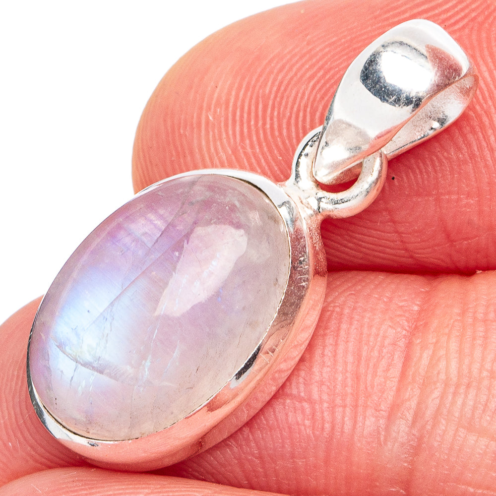 Rainbow Moonstone Pendant 1 1/8" (925 Sterling Silver) P45531