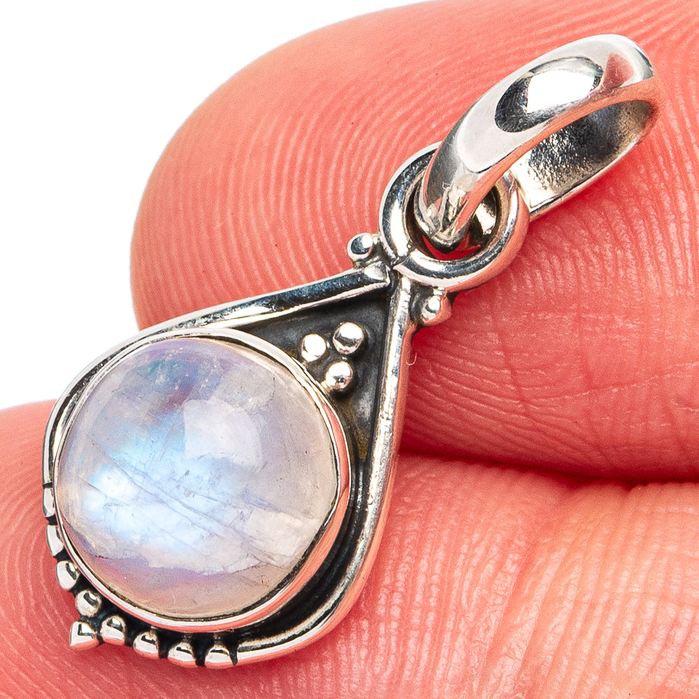 Rainbow Moonstone Pendant 1" (925 Sterling Silver) P45496