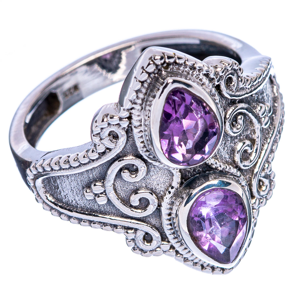 Faceted Amethyst Ring Size 9 (925 Sterling Silver) R146356