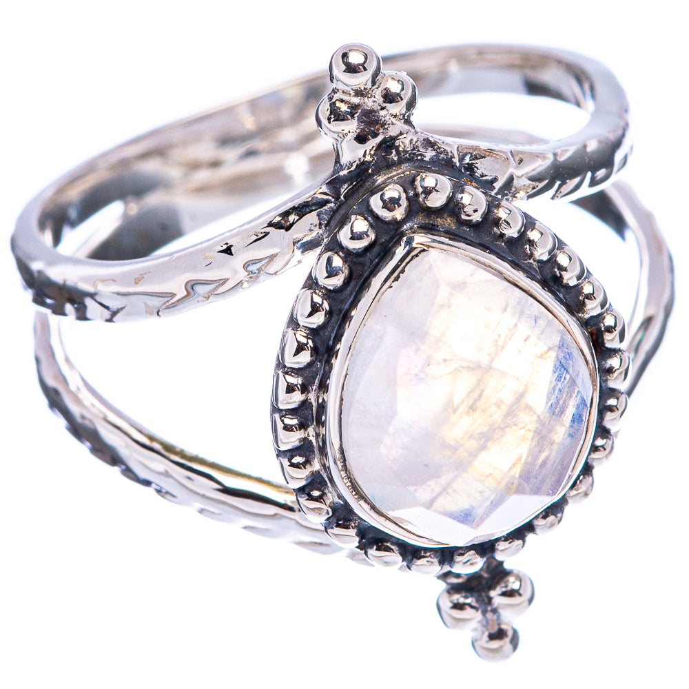 Premium Rainbow Moonstone Ring Size 7.75 (.925 Sterling Silver)