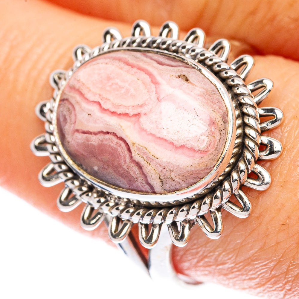 Rhodochrosite Ring Size 9 (925 Sterling Silver) R1923